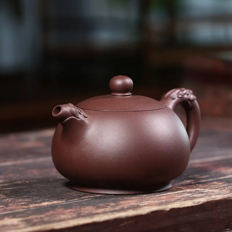 Zanghutianxia Yixing Purple Clay Teapot Handmade 300cc Large Capacity Household Teapot Tea Set Raw Ore Purple Clay Longyin Xi Sh