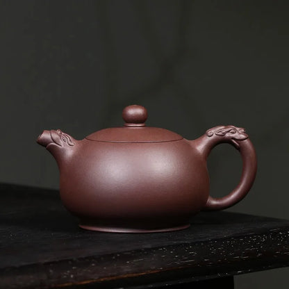 Zanghutianxia Yixing Purple Clay Teapot Handmade 300cc Large Capacity Household Teapot Tea Set Raw Ore Purple Clay Longyin Xi Sh