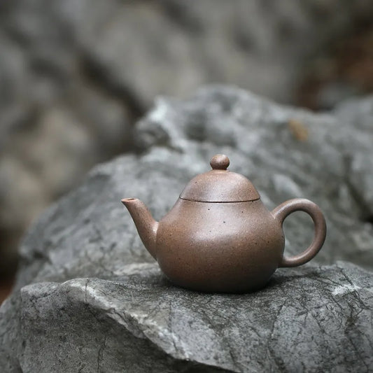 Zanghutianxia Yixing Purple Clay Teapot Handmade Kung Fu Tea Set Early Laoqing Plaster Small Capacity Handmade Teapot Pear-Shape