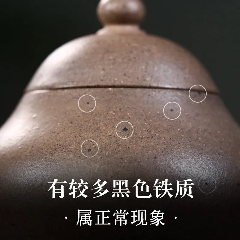 Zanghutianxia Yixing Purple Clay Teapot Handmade Kung Fu Tea Set Early Laoqing Plaster Small Capacity Handmade Teapot Pear-Shape