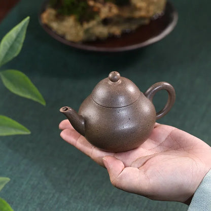 Zanghutianxia Yixing Purple Clay Teapot Handmade Kung Fu Tea Set Early Laoqing Plaster Small Capacity Handmade Teapot Pear-Shape