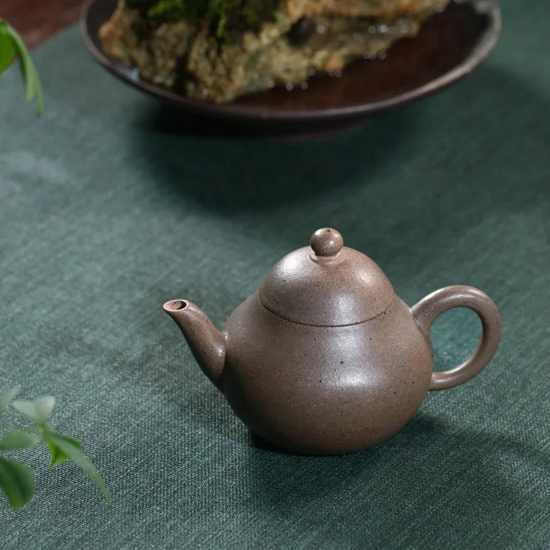 Zanghutianxia Yixing Purple Clay Teapot Handmade Kung Fu Tea Set Early Laoqing Plaster Small Capacity Handmade Teapot Pear-Shape