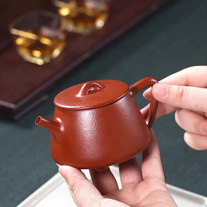 Zanghutianxia Yixing Purple Clay Teapot Handmade Kung Fu Tea Set Raw Ore Red Zhu Mud Household Teapot High Shipiao Teapot High S