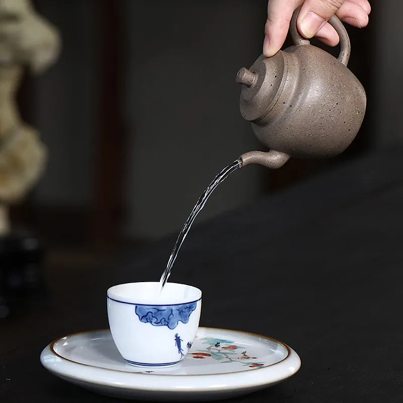 Zanghutianxia Yixing Purple Clay Teapot Handmade Small Capacity Kung Fu Tea Set Early Laoqing Plaster Handmade Teapot High Okho