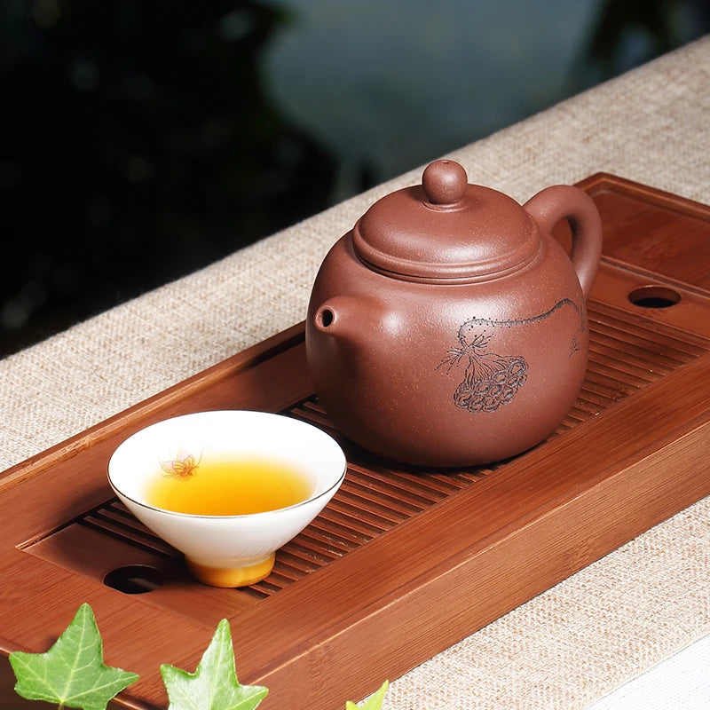 Zanghutianxia Yixing Purple Clay Teapot Handmade Tea Pot Tea Set Dai Chengguang Teacher 188 Holes Old Yixing Clay Qinglian Fragr