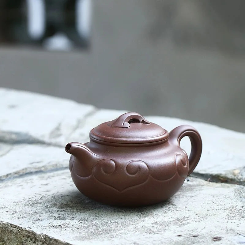 Zanghutianxia Yixing Purple Clay Teapot Handmade Teapot Crude Ore Old Purple Clay Handmade High-End Kung Fu Tea Set Ruyi Archaiz