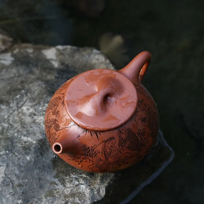 Zanghutianxia Yixing Purple Clay Teapot Handmade Teapot Large Capacity Tea Set Raw Ore Descending Slope Mud Bamboo Forest Qixian