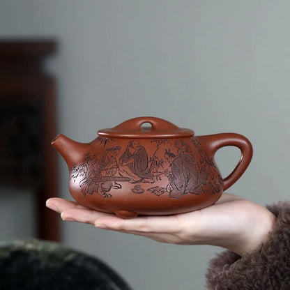 Zanghutianxia Yixing Purple Clay Teapot Handmade Teapot Large Capacity Tea Set Raw Ore Descending Slope Mud Bamboo Forest Qixian