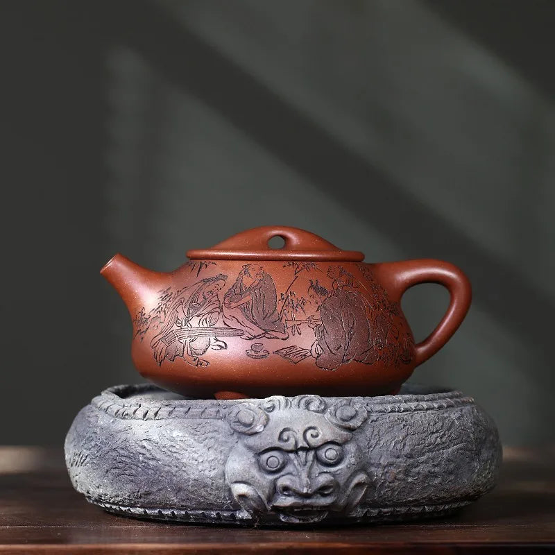 Zanghutianxia Yixing Purple Clay Teapot Handmade Teapot Large Capacity Tea Set Raw Ore Descending Slope Mud Bamboo Forest Qixian