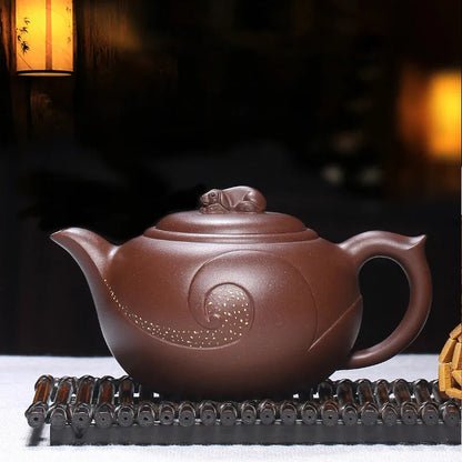 Zanghutianxia Yixing Purple Clay Teapot Pure Handmade Twelve Zodiac Teapot Raw Ore Purple Clay Tea Set