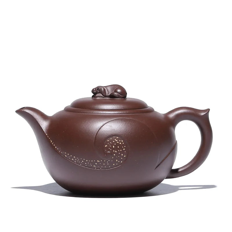 Zanghutianxia Yixing Purple Clay Teapot Pure Handmade Twelve Zodiac Teapot Raw Ore Purple Clay Tea Set