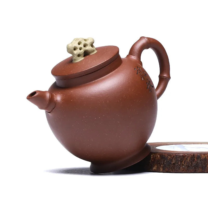 Zanghutianxia Yixing Purple Clay Teapot Tea Set Factory I Old Artist Handmade Carved Teapot Raw Ore Beige Clay Drinking Spring P