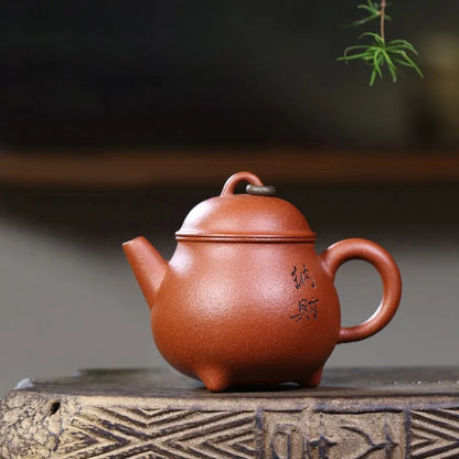 Zanghutianxia Yixing Purple Clay Teapot Tea Set Factory I Old Artist Handmade Carved Teapot Raw Ore Descending Slope Mud