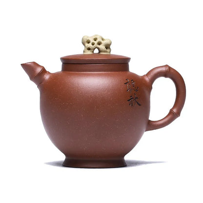 Zanghutianxia Yixing Purple Clay Teapot Tea Set Factory I Old Artist Handmade Carved Teapot Raw Ore Beige Clay Drinking Spring P