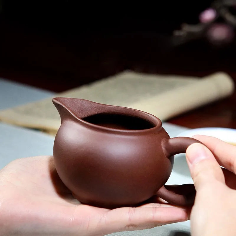 Zanghutianxia Yixing Purple Sand Pot Purple Sand Sundries Yixing Clay Tea Pitcher Purple Clay Small Cup with Pot Tea Pitcher 200