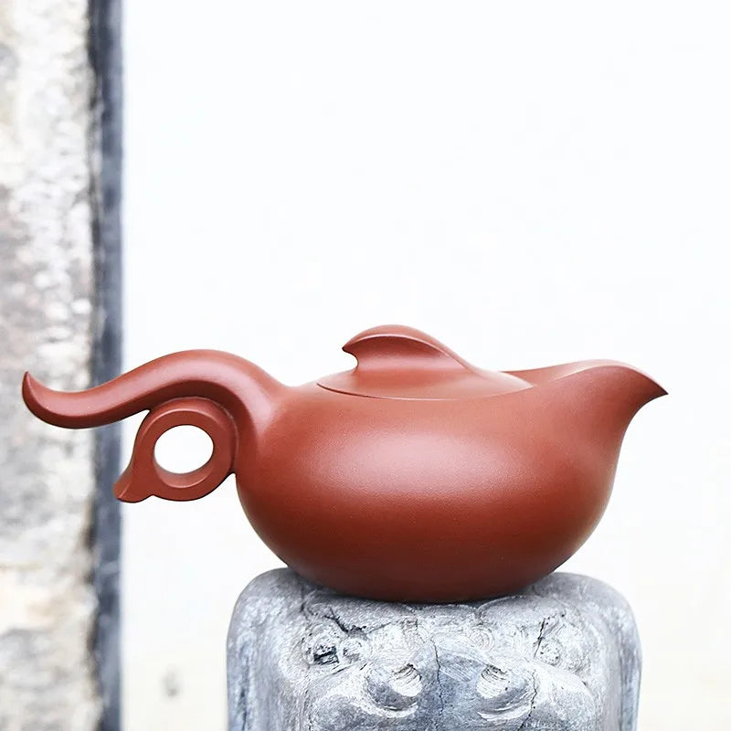 Zanghutianxia Yixing Purple Sand Teapot Handmade Collection Grade Purple Sand Tea Set Raw Ore Red Skin Dragon Full Handmade Larg