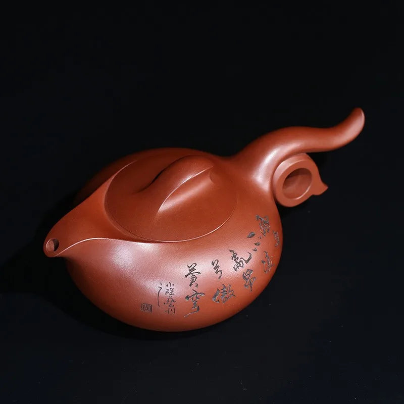 Zanghutianxia Yixing Purple Sand Teapot Handmade Collection Grade Purple Sand Tea Set Raw Ore Red Skin Dragon Full Handmade Larg