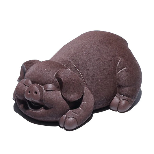 Zanghutianxia Yixing Purplue Sand Tea Pet Boutique Tea Set Tea Tray Ornament Raw Ore Mud Material Meimeng Pig