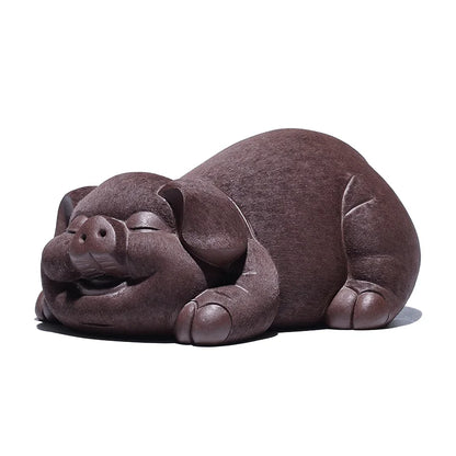 Zanghutianxia Yixing Purplue Sand Tea Pet Boutique Tea Set Tea Tray Ornament Raw Ore Mud Material Meimeng Pig