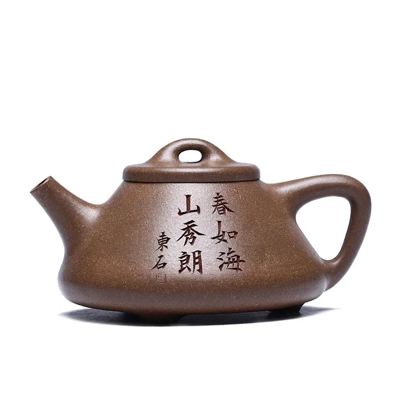 Zanghutianxia Yixing Shuanggao Gong Cooperation Zisha Teapot Famous Dongshi Handmade Carved Kung Fu Tea Set Handmade Teapot Segm