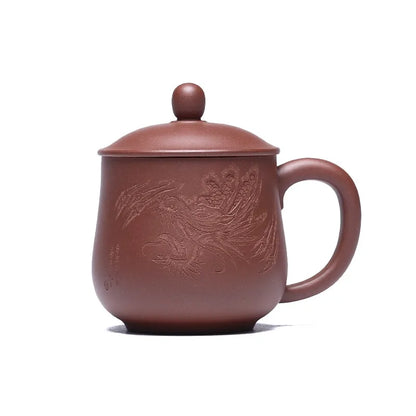 Zanghutianxia Yixing Zisha Cup Handmade Tea Cup with Lid Small Capacity Personal Dedicated Office Teaware Qingfeng Longyin Cup w
