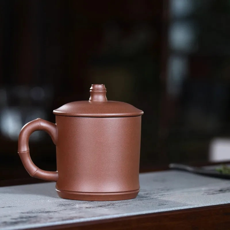 Zanghutianxia Yixing Zisha Cup Handmade Tea Cup with Lid Small Capacity Personal Dedicated Office Teaware Qingfeng Longyin Cup w