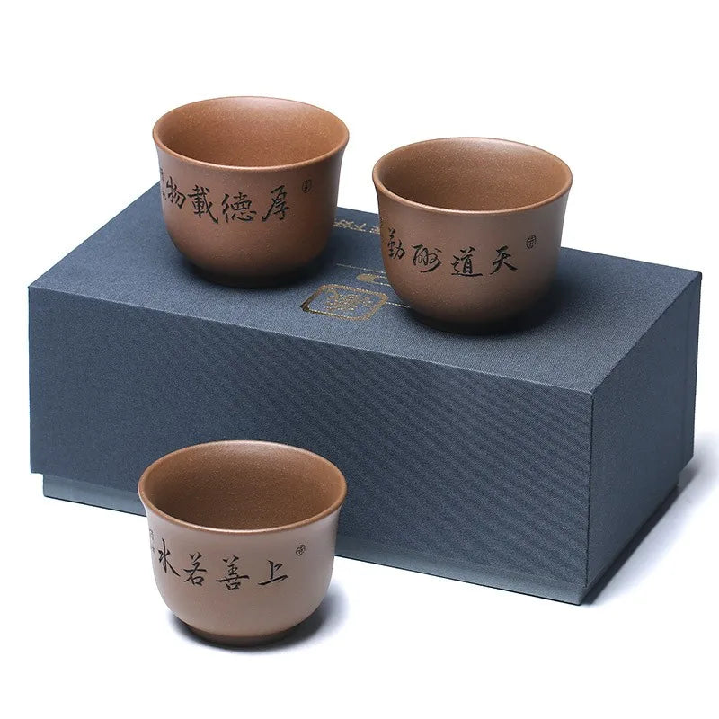 Zanghutianxia Yixing Zisha Cup Tea Cup Famous Carved High-Grade Raw Ore Master Cup Kung Fu Tea Teacup Set