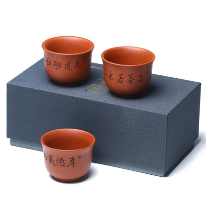 Zanghutianxia Yixing Zisha Cup Tea Cup Famous Carved High-Grade Raw Ore Master Cup Kung Fu Tea Teacup Set