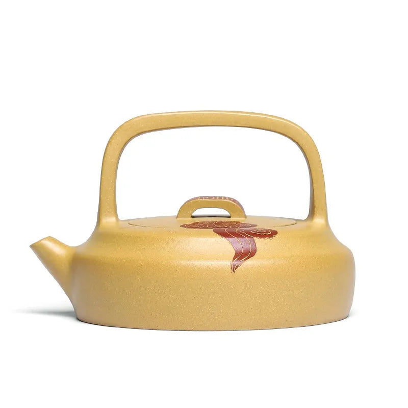 Zanghutianxia Yixing Zisha Teapot Famous Dai Chengguang Pure Handmade Teapot Tea Set Raw Ore Gold Segment Mud Xiangyun Lifting H