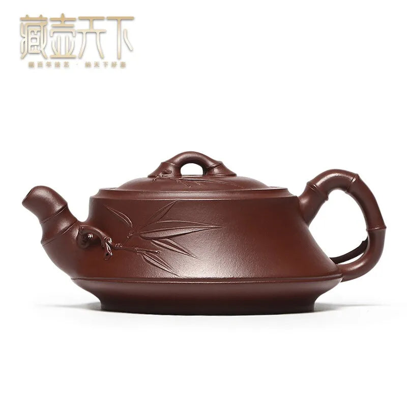 Zanghutianxia Yixing Zisha Teapot Famous Pure Handmade Kung Fu Tea Set Raw Ore Factory I Old Yixing Clay Teapot Bamboo Section P