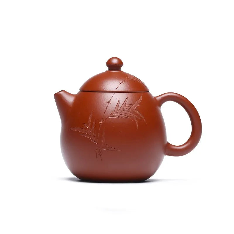 Zanghutianxia Yixing Zisha Teapot Hand-Carved Qingfeng Dragon Egg Single Teapot Raw Ore Dahongpao Tea Kung Fu Tea Set Household