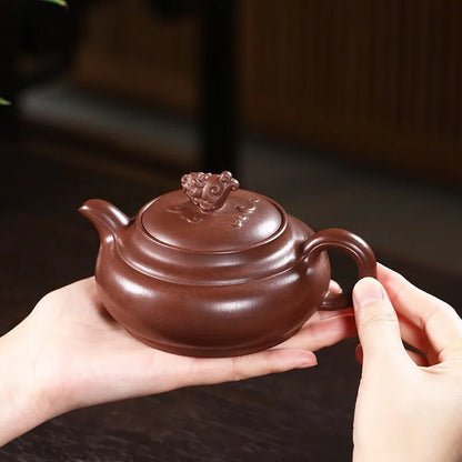 Zanghutianxia Yixing Zisha Teapot Handmade Carved Household Teapot Raw Ore High Temperature Old Yixing Clay Zisha Tea Set Ride t