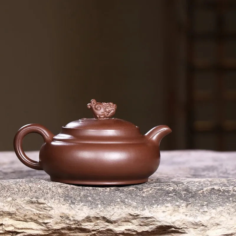 Zanghutianxia Yixing Zisha Teapot Handmade Carved Household Teapot Raw Ore High Temperature Old Yixing Clay Zisha Tea Set Ride t