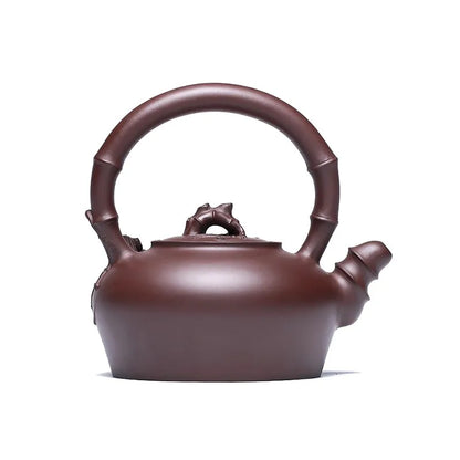 Zanghutianxia Yixing Zisha Teapot Handmade Decals Large Capacity Teapot Raw Ore Purple Clay Zisha Tea Set Plum and Bamboo Double