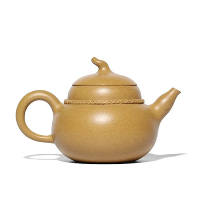 Zanghutianxia Yixing Zisha Teapot Handmade High-Grade Teapot Single Teapot Raw Ore Gold Segment Mud Handmade Zisha Tea Set Gourd