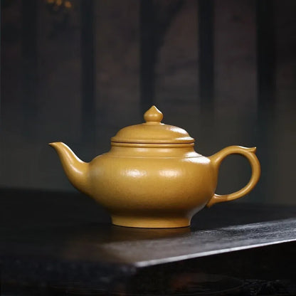 Zanghutianxia Yixing Zisha Teapot Handmade Household Teapot Raw Ore Golden Segment Mud Zisha Tea Set Xiao Ying Teapot Smile Cher