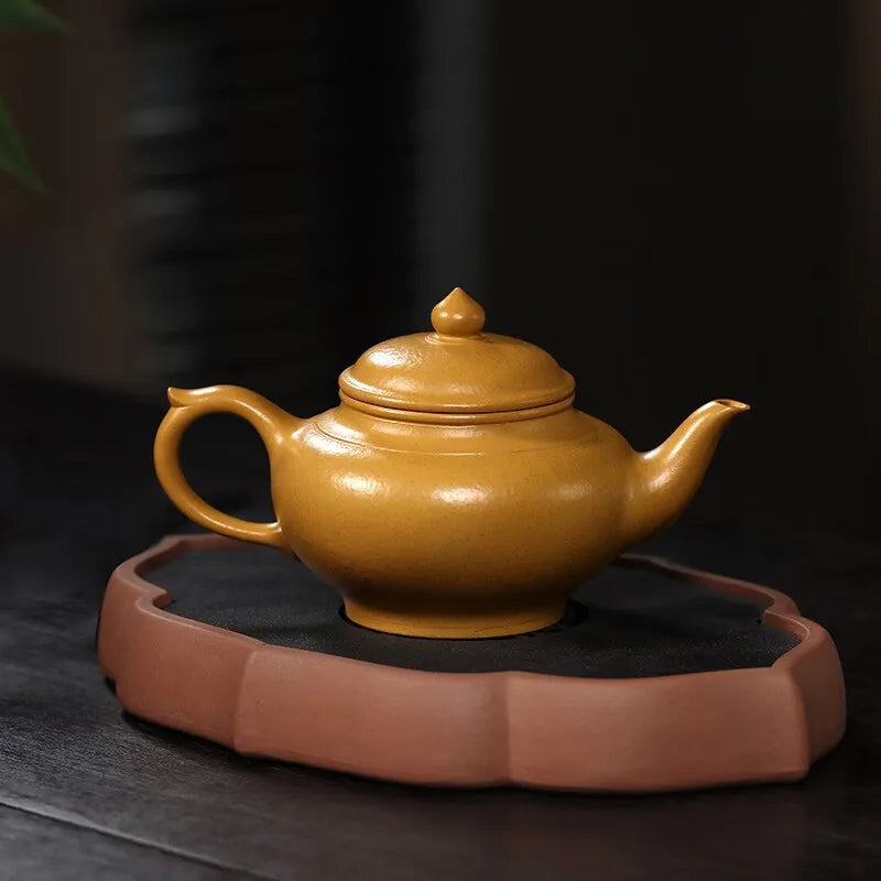 Zanghutianxia Yixing Zisha Teapot Handmade Household Teapot Raw Ore Golden Segment Mud Zisha Tea Set Xiao Ying Teapot Smile Cher