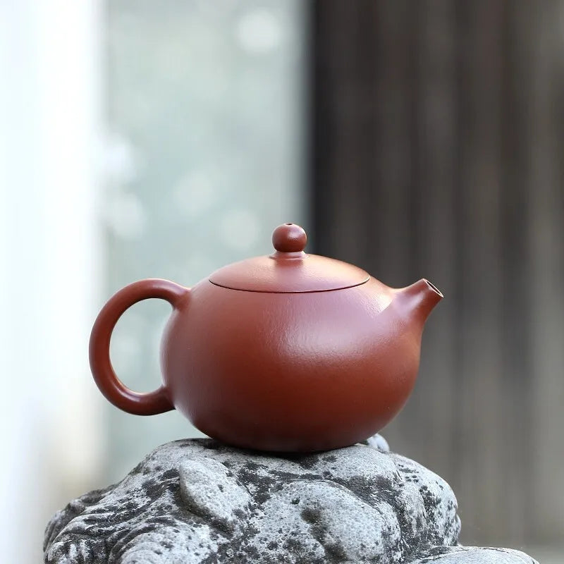 Zanghutianxia Yixing Zisha Teapot Handmade Household Teapot Raw Ore Pear Skin Dahongpao Tea Kung Fu Tea Set Xishi Guangsu Style