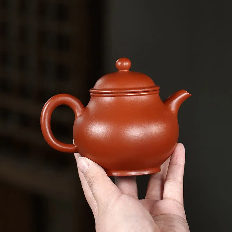 Zanghutianxia Yixing Zisha Teapot Handmade Household Teapot Raw Ore Pear Skin Dahongpao Tea Zisha Tea Set Handmade High Pan Teap