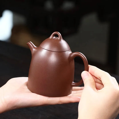 Zanghutianxia Yixing Zisha Teapot Handmade Kung Fu Teaware Single Pot Crude Ore Old Purple Clay Household Teapot Qin Quan Qin Qu