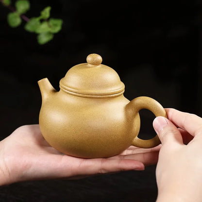 Zanghutianxia Yixing Zisha Teapot Handmade Large Capacity Teapot Raw Ore Gold Segment Mud Zisha Tea Set Rongtian Rongtian