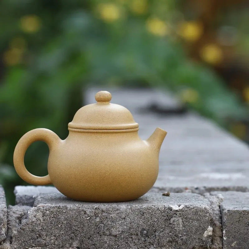 Zanghutianxia Yixing Zisha Teapot Handmade Large Capacity Teapot Raw Ore Gold Segment Mud Zisha Tea Set Rongtian Rongtian