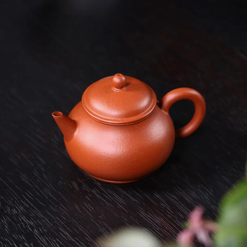 Zanghutianxia Yixing Zisha Teapot Handmade Little Teapot Single Zisha Tea Set Teapot Coarse Sand Cinnabar Sand Teapot Teapot