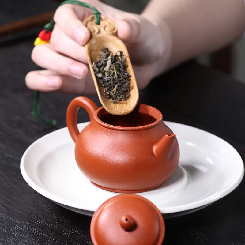 Zanghutianxia Yixing Zisha Teapot Handmade Little Teapot Single Zisha Tea Set Teapot Coarse Sand Cinnabar Sand Teapot Teapot