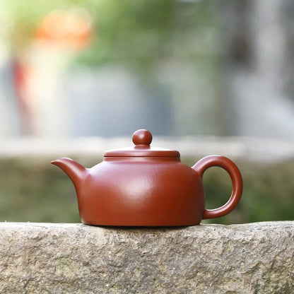 Zanghutianxia Yixing Zisha Teapot Handmade Sketch Teapot Raw Ore Pear Skin Dahongpao Tea Small Capacity Kung Fu Tea Set Crescent