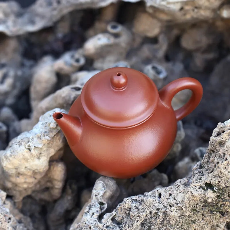 Zanghutianxia Yixing Zisha Teapot Handmade Teapot Raw Ore Pear Peel Dahongpao Tea Zisha Tea Set Handmade Guava Teapot Guava Leve