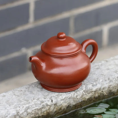 Zanghutianxia Yixing Zisha Teapot Handmade Zisha Tea Set Raw Ore Dahongpao Tea Household Teapot Classic Pan Teapot Pan Teapot