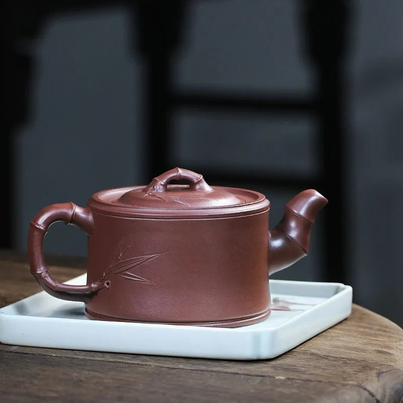 Zanghutianxia Yixing Zisha Teapot Handmade Zisha Tea Set Raw Ore Factory I Old Yixing Clay Teapot One Section Bamboo Segment One