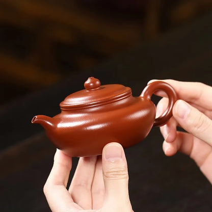 Zanghutianxia Yixing Zisha Teapot Handmade Zisha Tea Set Raw Ore Pear Skin Dahongpao Tea Household Teapot Handmade Archaized Pot