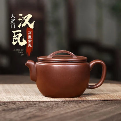 Zanghutianxia Yixing Zisha Teapot Handmade Zisha Tea Set Raw Ore Purple Clay Teapot Tea Making Household Large Mouth Hanwa Hanwa